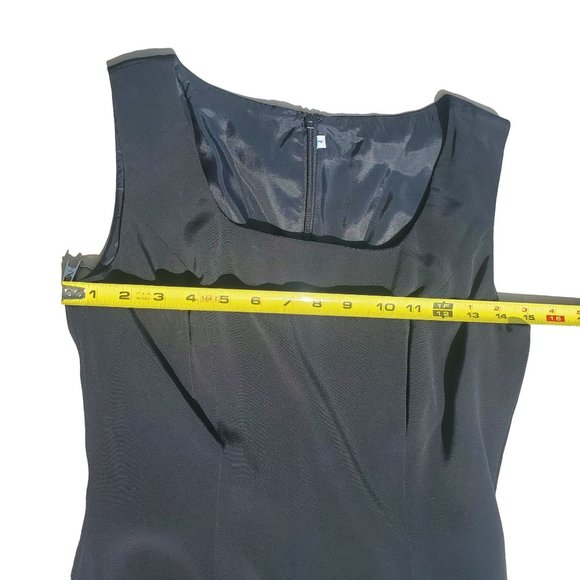 Vintage Black Montage by Mon Cheri Square-Neck Slim-Cut Gown Size 4 - Picture 9 of 16